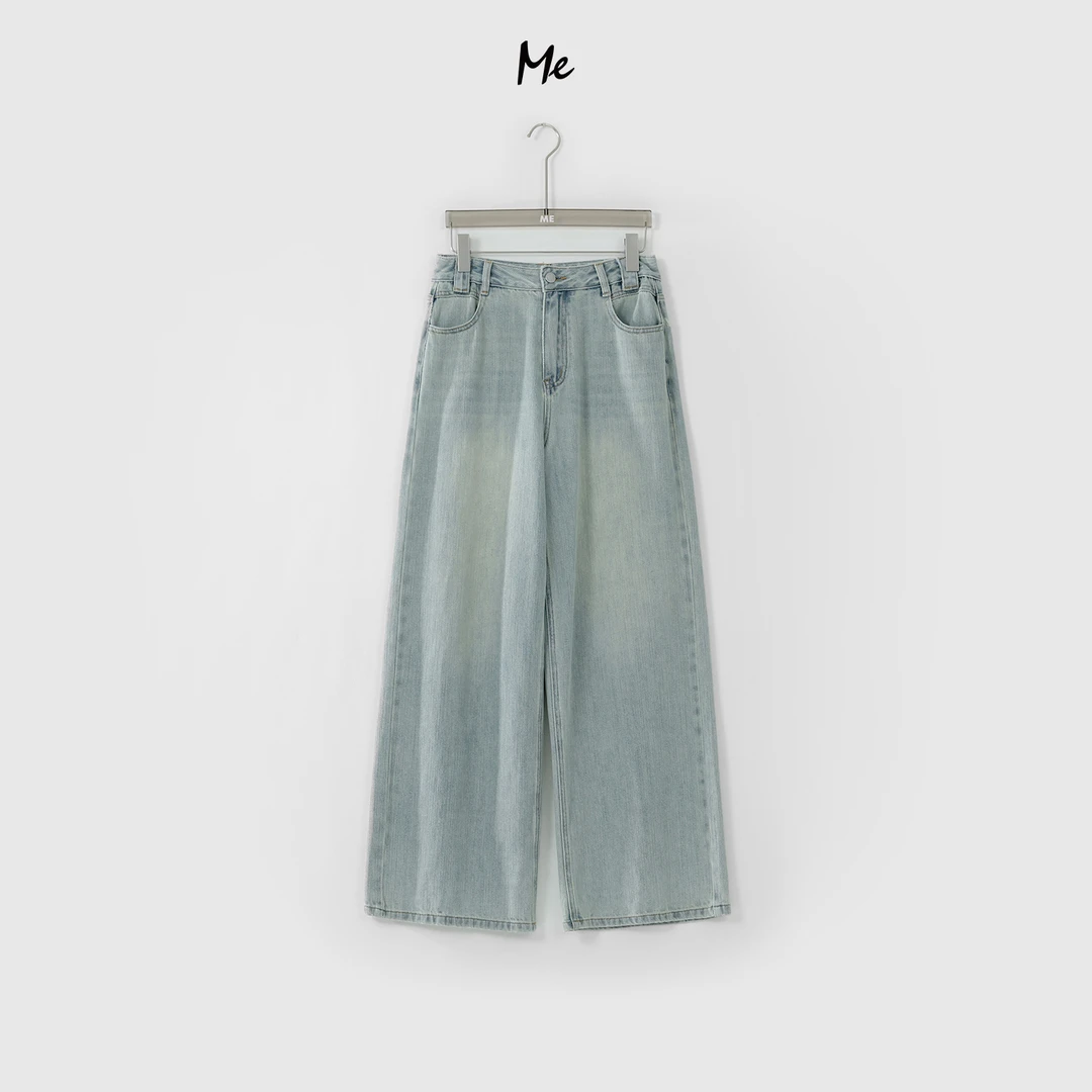 ME【纯棉浅牛】夏季新款女士显瘦气质时尚百搭高腰牛仔裤MEQS2317