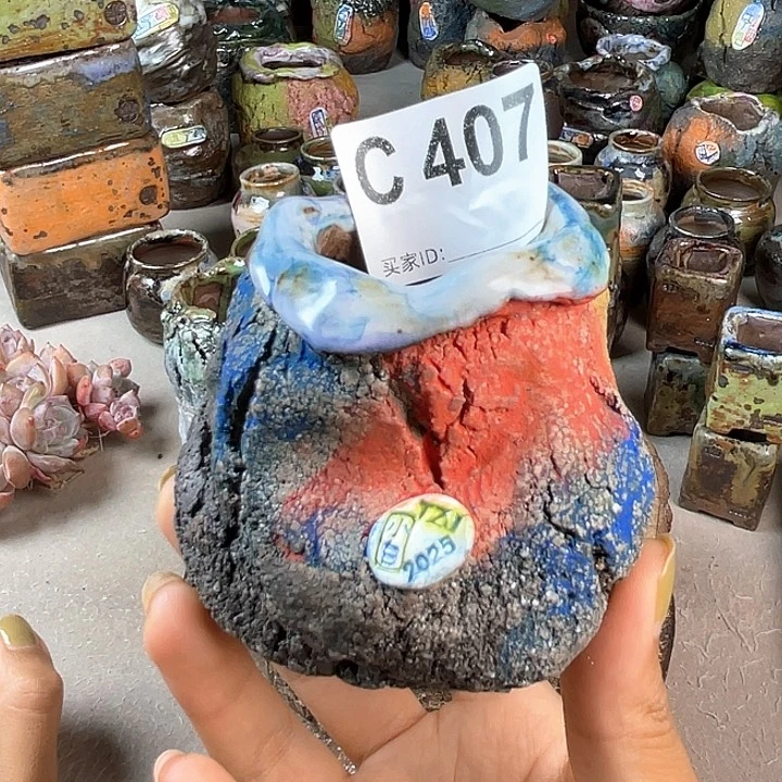 紫砂花盆小白孤品 内口 3.5