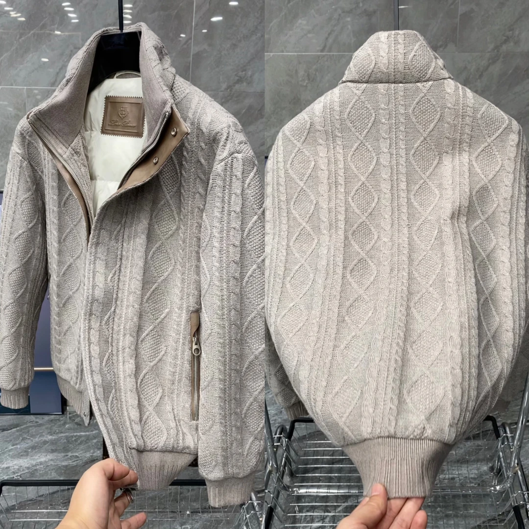 冬季新款男士轻奢时尚潮流休闲高端鹅绒内胆外套鹅绒服