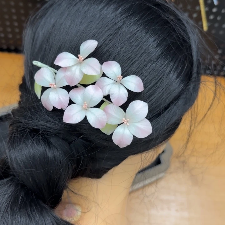 醋酸铁合金绒花软簪