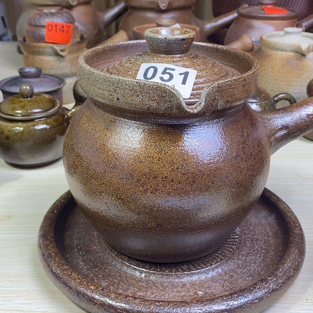 柴烧粗陶烤茶罐一物一拍1700