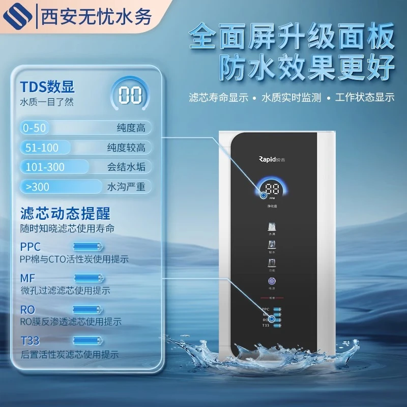 【无忧严选】锐普M6Pro北斗F系列家用反渗透0陈水0阻垢剂母婴净水器