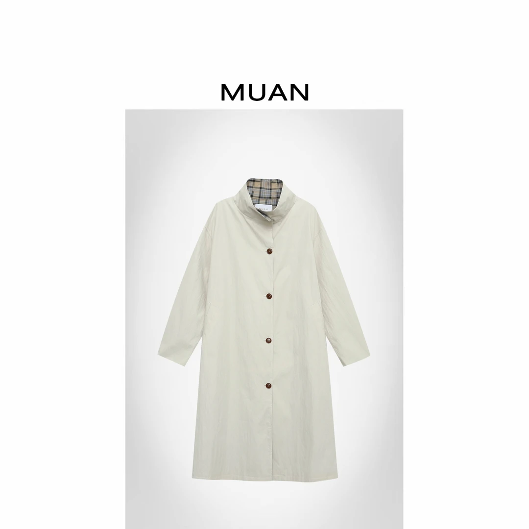 木岸MUAN:《唐顿庄园风衣》“唐顿系列”定制风衣外套女CQ-YJ-25003