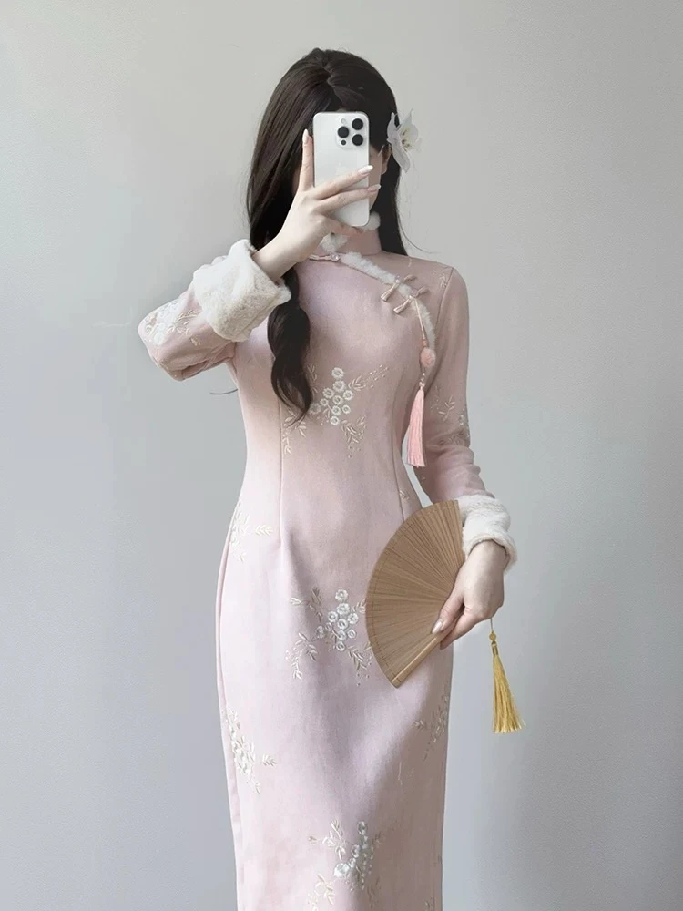 【胭脂】冬款加绒改良女新中式日常显瘦可穿马甲套装过年拜年服