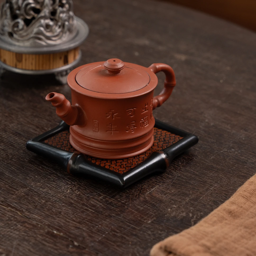 【禅韵】筇竹杯垫茶具隔热垫喝茶茶道零配功夫茶道家用茶桌小摆件