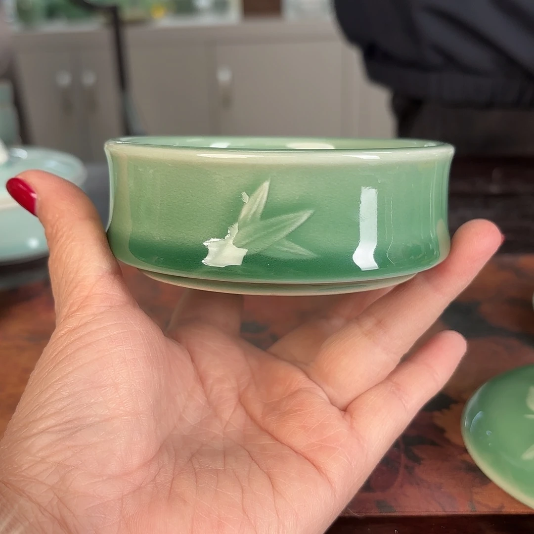 龙泉云间青瓷小米茶器