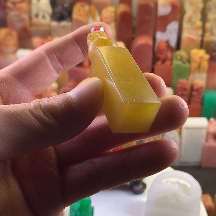 寿山石印石田黄葫芦纽