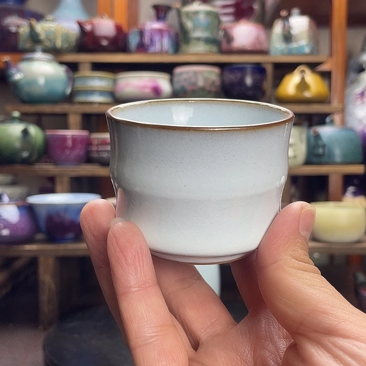 杯子瓷钧瓷窑变杯