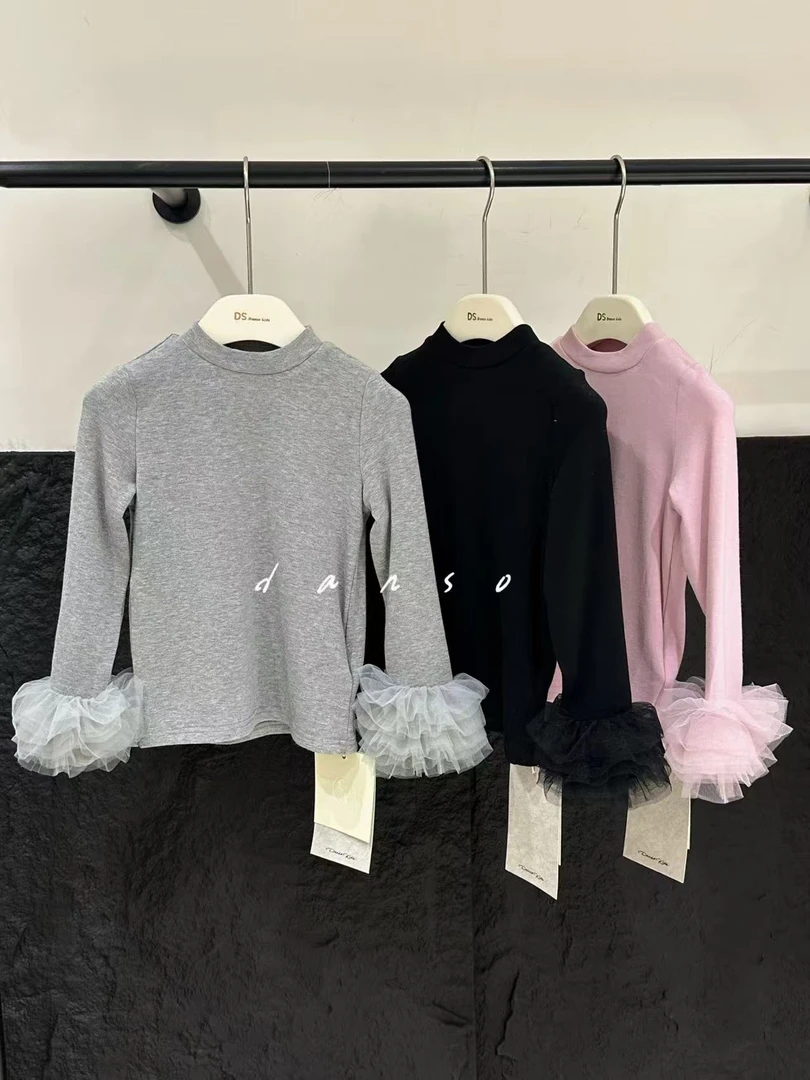 女童圆领柔软舒服百搭打底衫