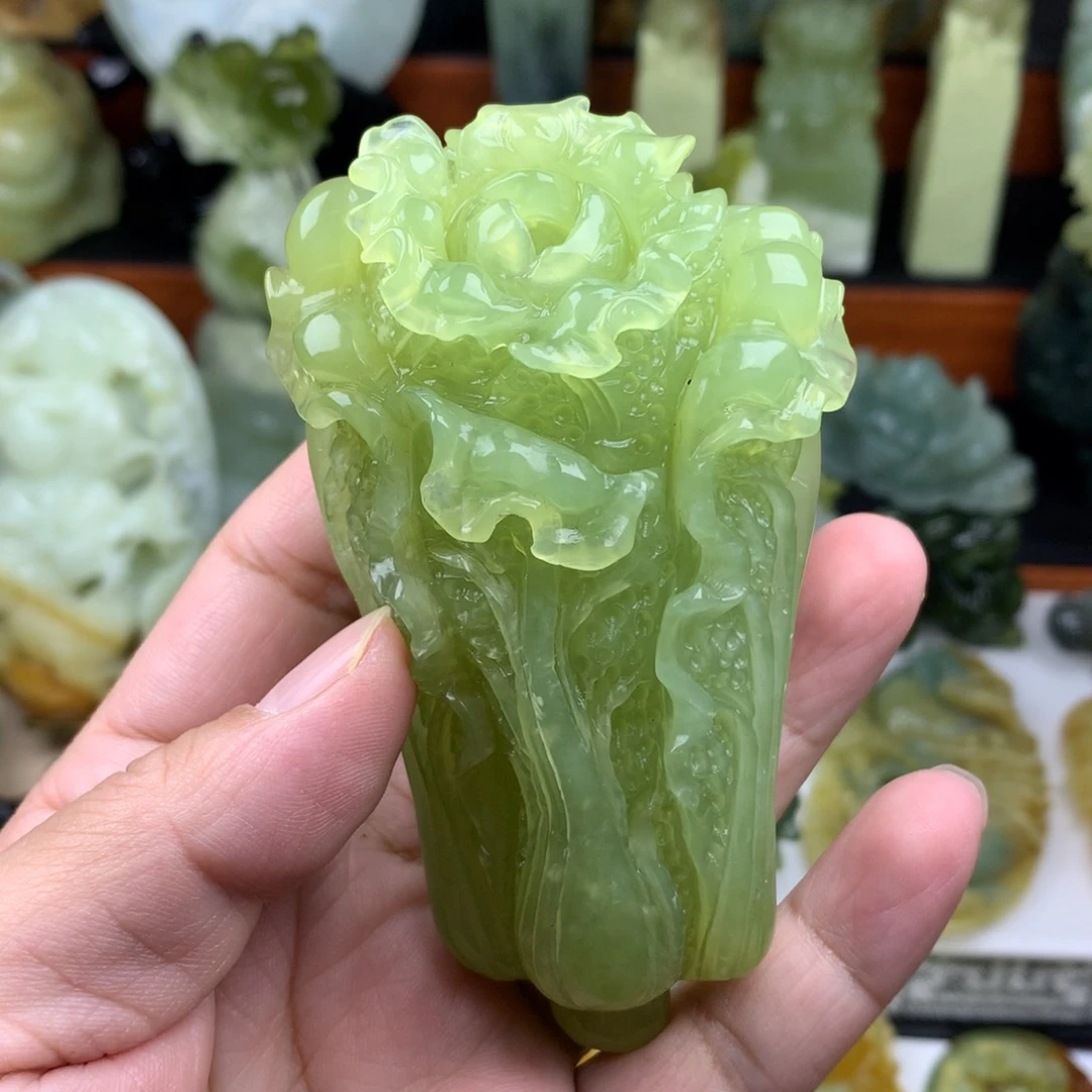 岫玉手把件未镶嵌