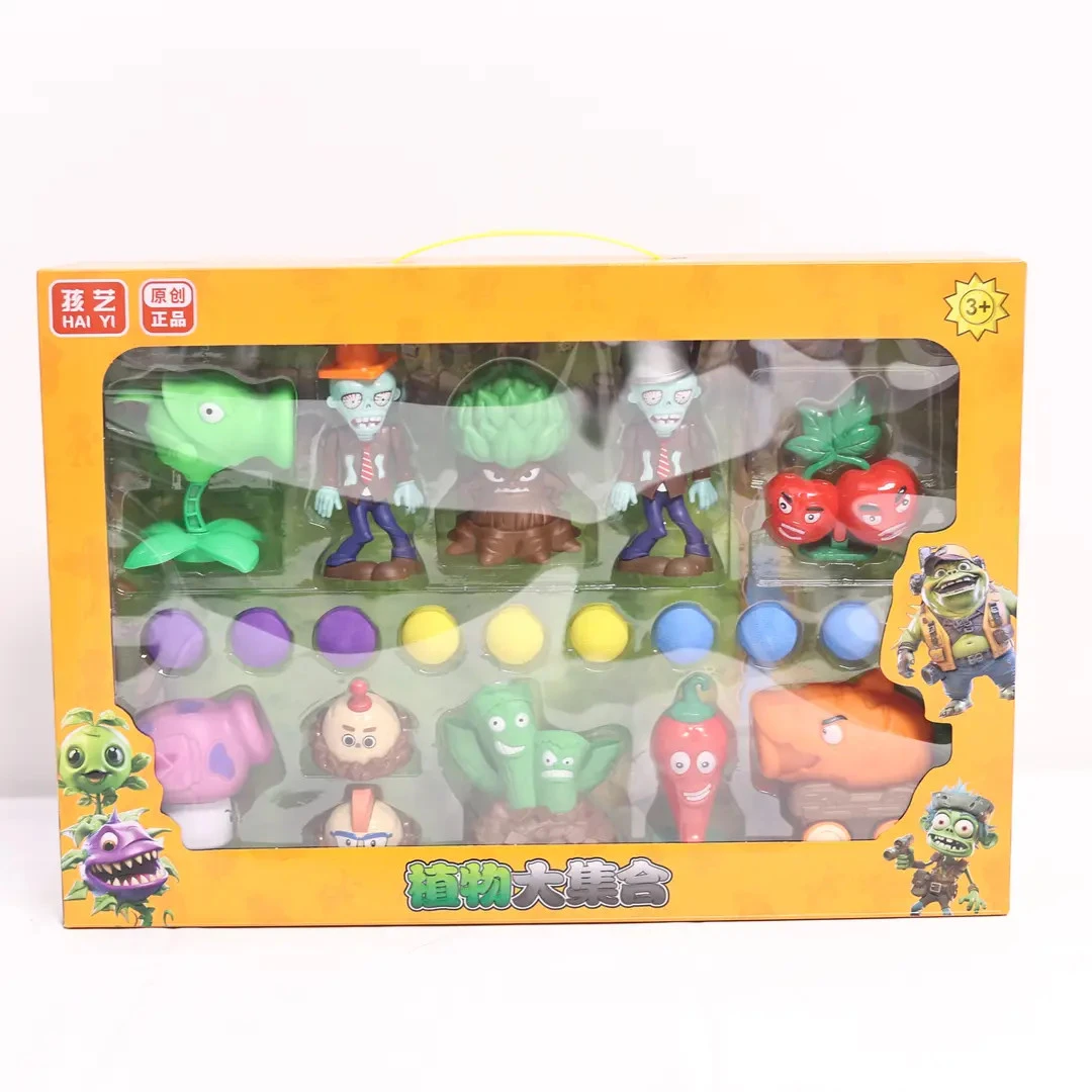 2253植物大集合豌豆发射炮弹僵尸向日葵西瓜射手套装玩具