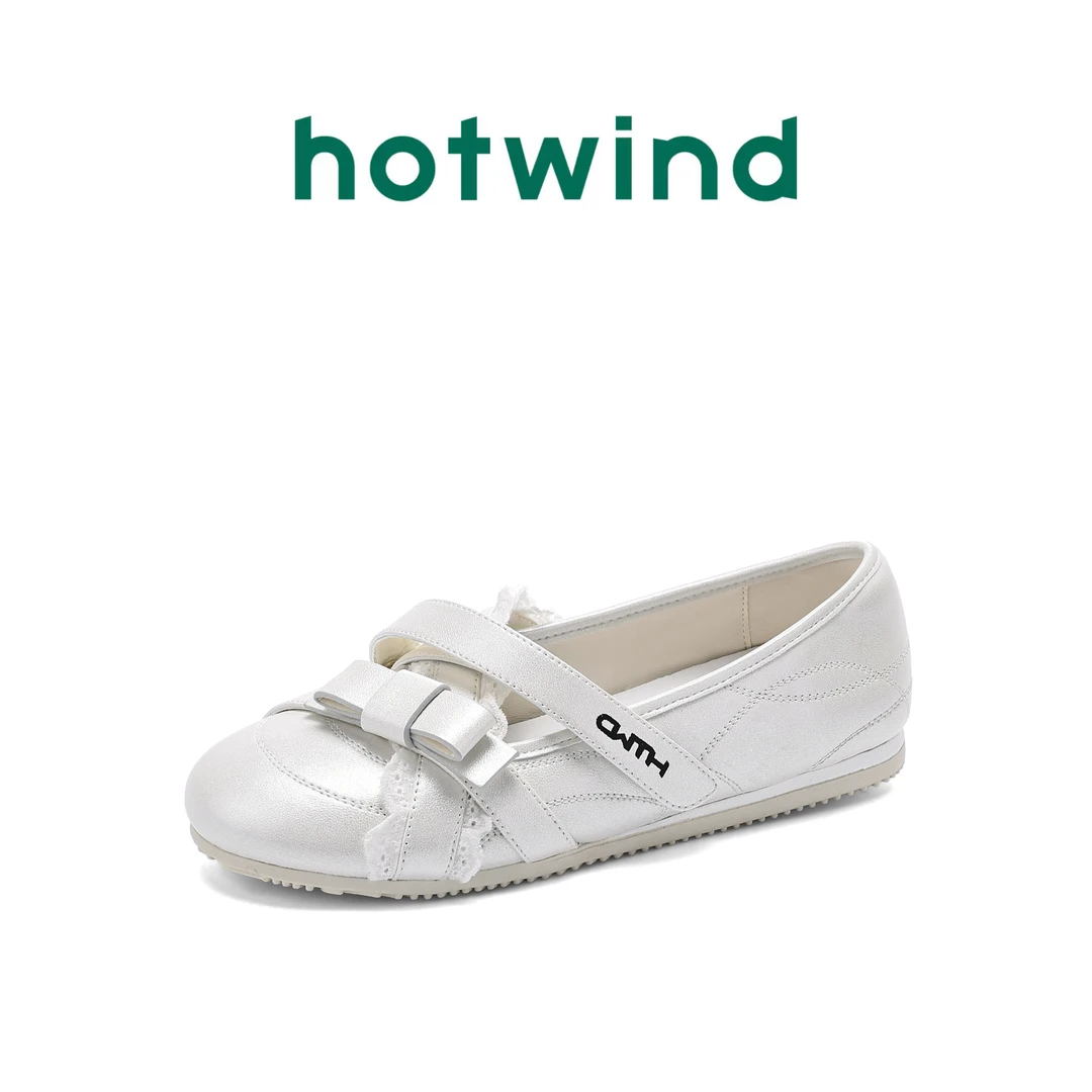 Hotwind/热风法式学院风运动休闲玛丽珍鞋女浅口芭蕾鞋复古单鞋