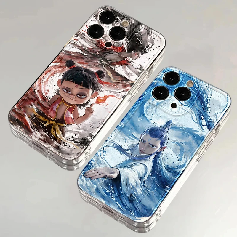 飞虎胜爆款哪吒敖丙适用苹果16/15pro手机壳华为oppo小米vivo软