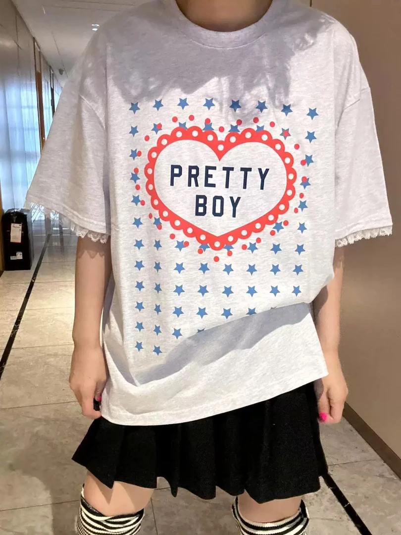 韩版卡通爱心T恤