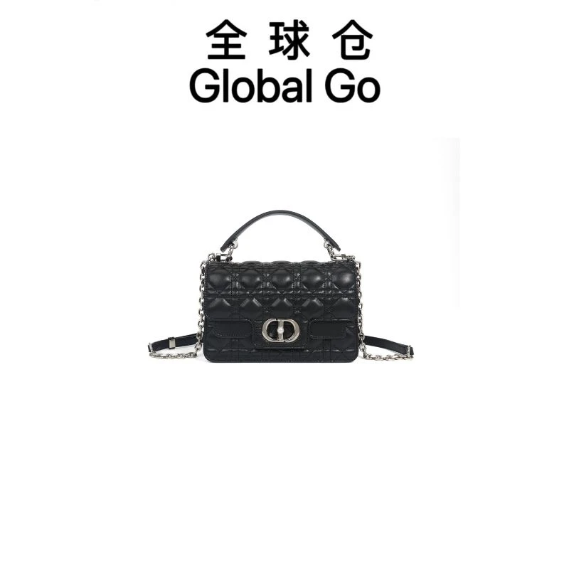 【Global Go】菱格链条链条包手提斜挎包轻奢高级感X-9332黑