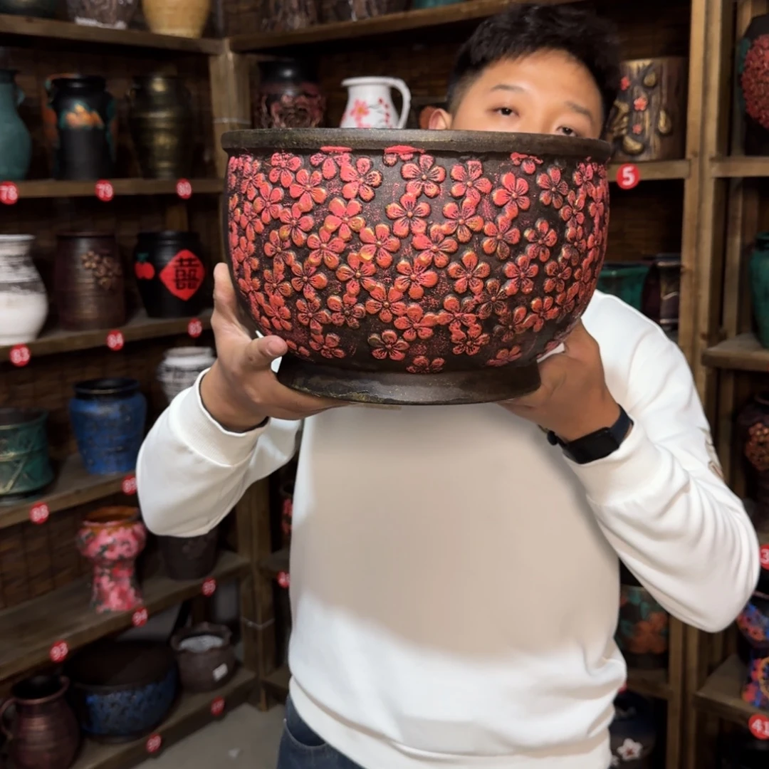 带孔高端浮雕花盆炸炸炸