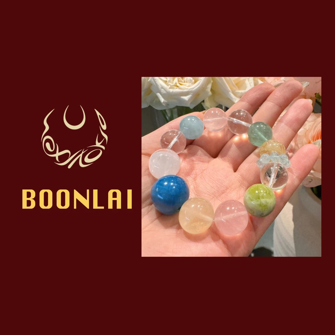 铜合金莫桑石手链 Boonlai 多宝珠珠马卡龙色系搭小珠珠手串1479