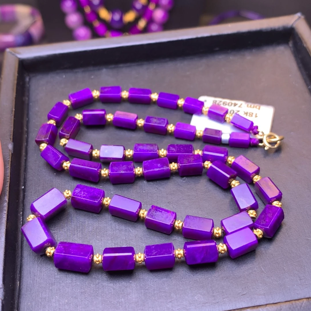 苏纪石（舒俱来）18K金镶嵌项链罖*