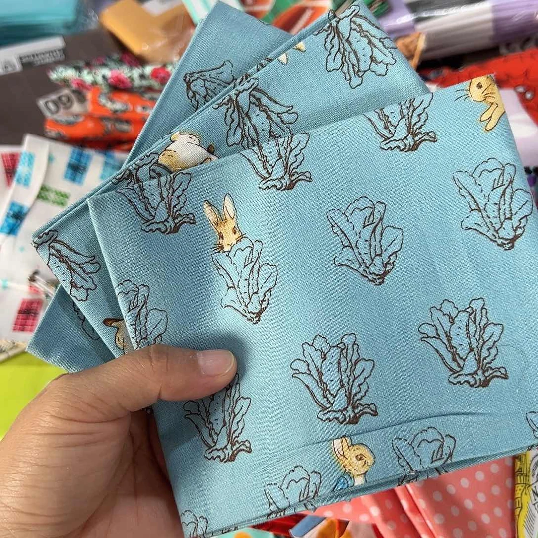 3片纯棉原单出口小布块45.50厘米一片