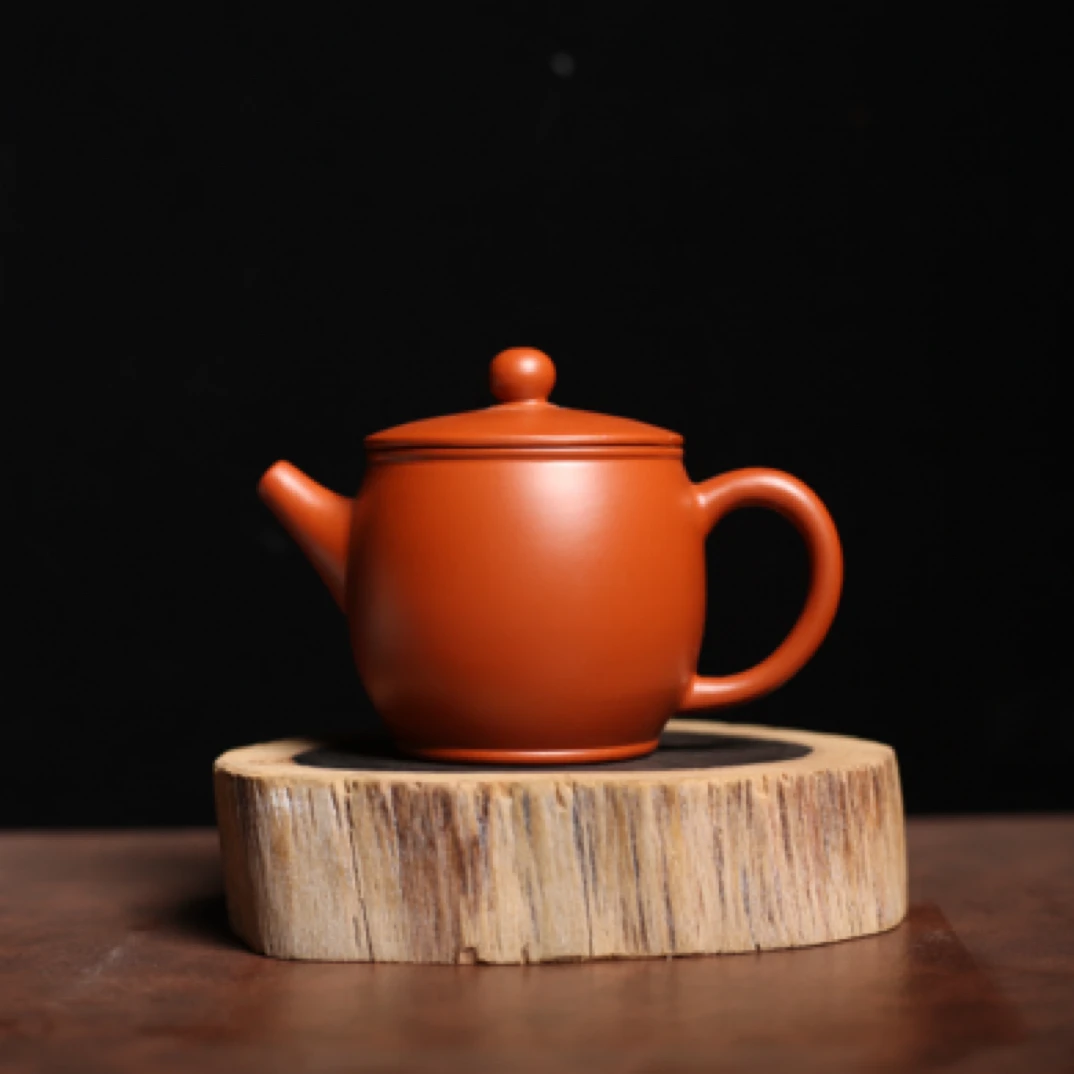 汉瓦手拉朱泥壶大阔口潮州手制工夫茶具泡茶神器