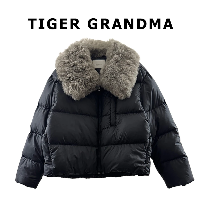 2511 暖的很有质感-羊羔毛大毛领（可拆卸）新国标白鸭绒羽绒服