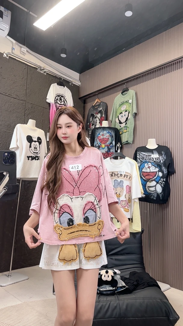 【400-599】春季春款新款穿搭省钱风百搭重工T恤衬衣薄款短袖