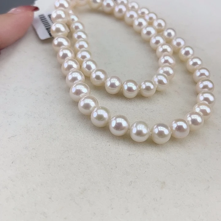 淡水珍珠银S925镶嵌颈饰8➕极光炫彩高品