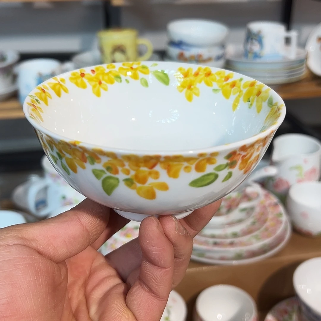 陶瓷景德镇高温釉下陶瓷5寸碗