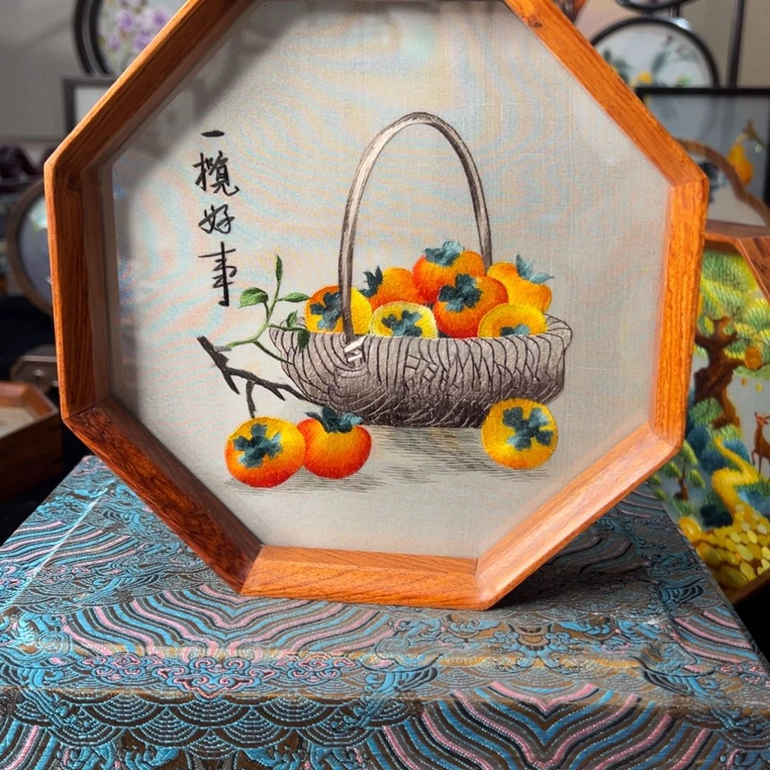 刺绣纯手工刺绣双面绣摆件