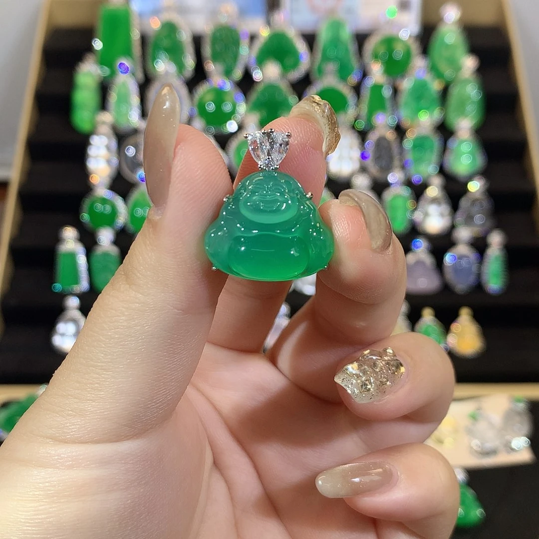 玛瑙/玉髓银S925镶嵌颈饰