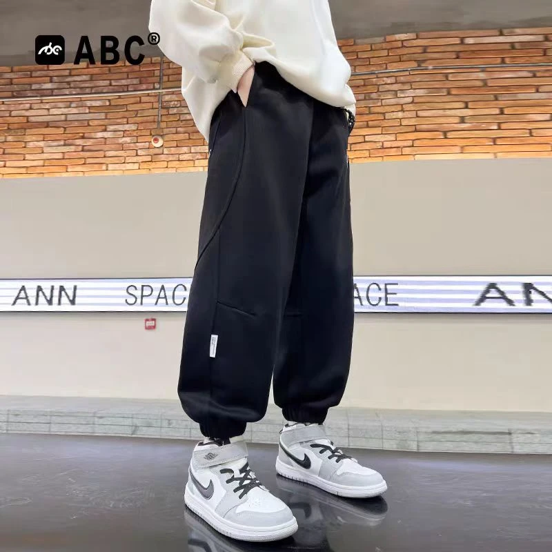 200157童装男童休闲卫裤2025秋宝宝韩版潮酷宽松时尚洋气休闲卫裤