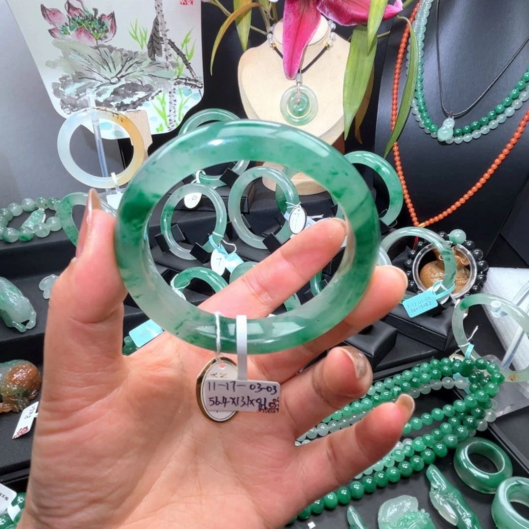 合金手镯石英质玉（非洲翠）