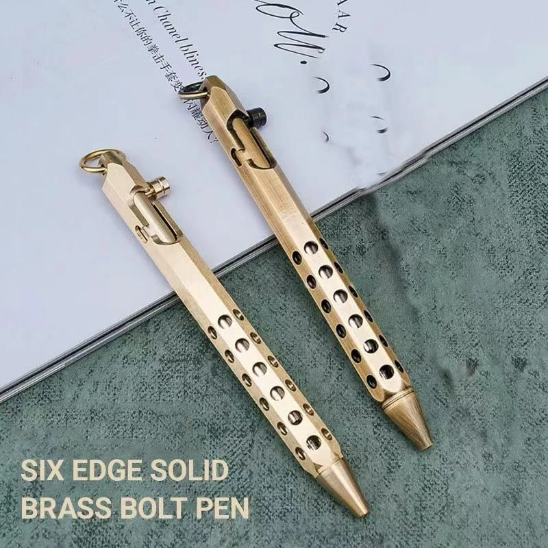 高级黄铜签字笔狙击枪型文具学生写字个性枪笔解压简约复古礼物