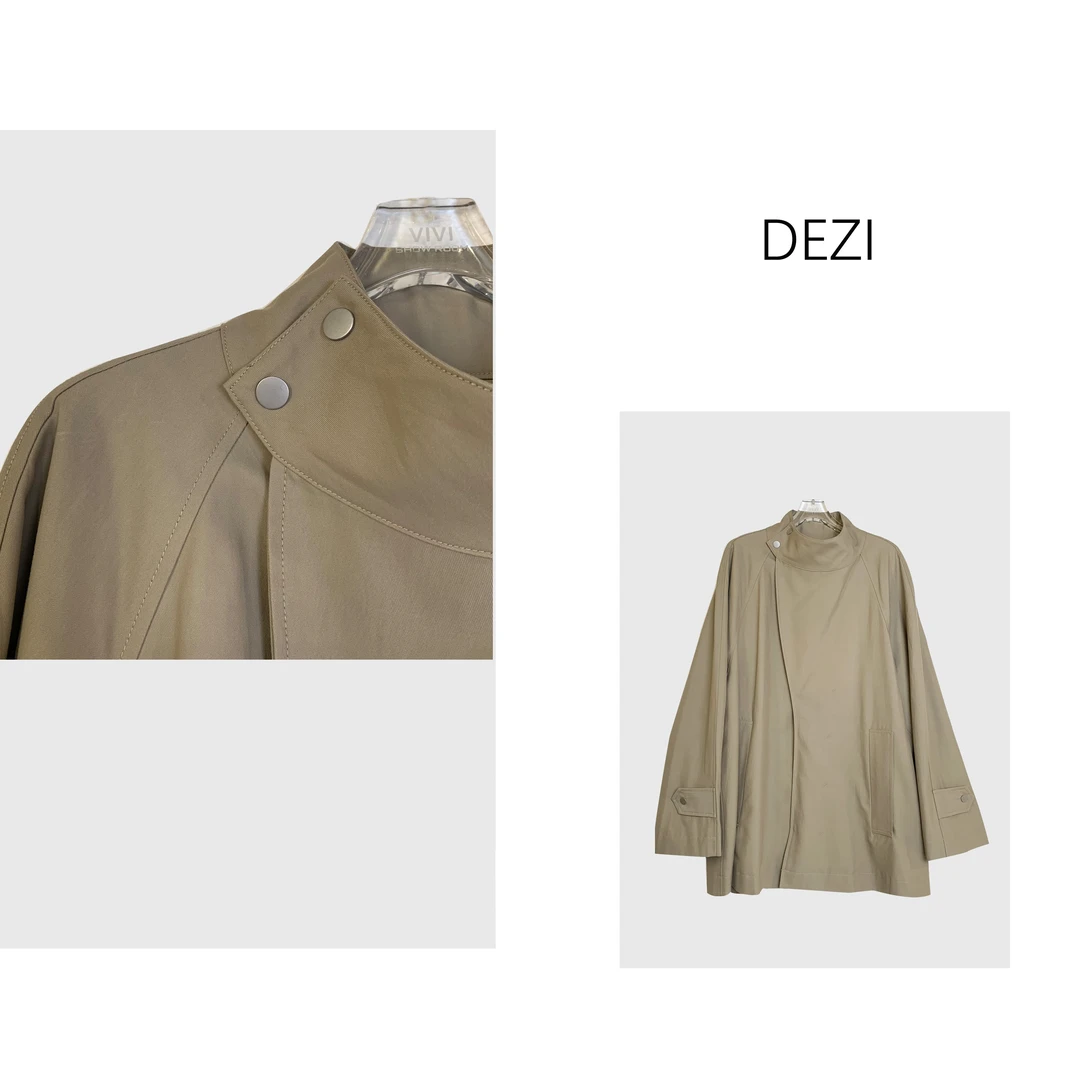 DEZI宝藏衣橱圆领设计二扣时尚大气女士外套LS52326088