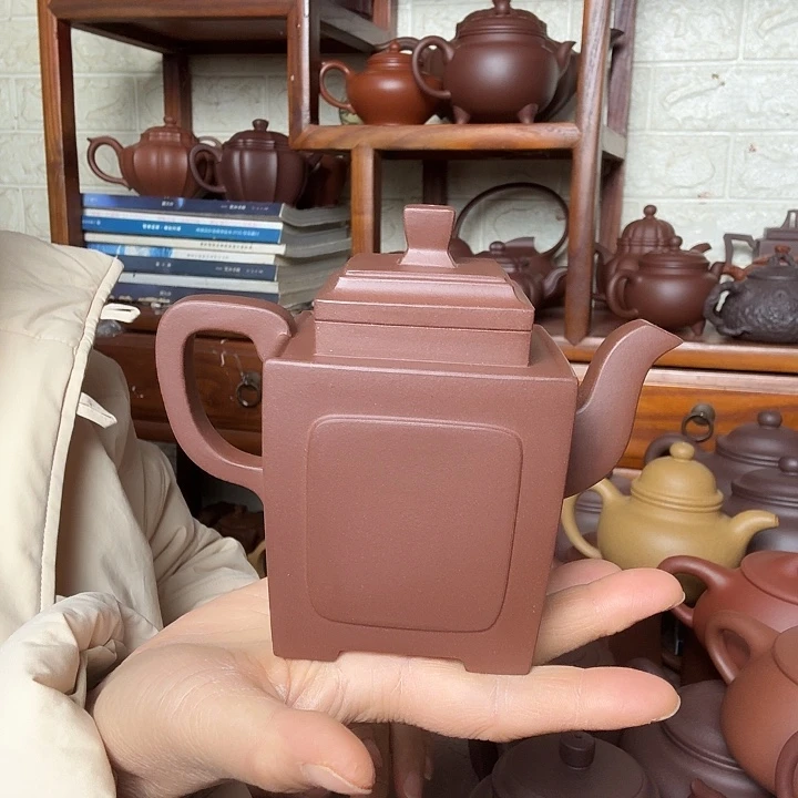 紫砂茶壶方壶350cc精工半手工