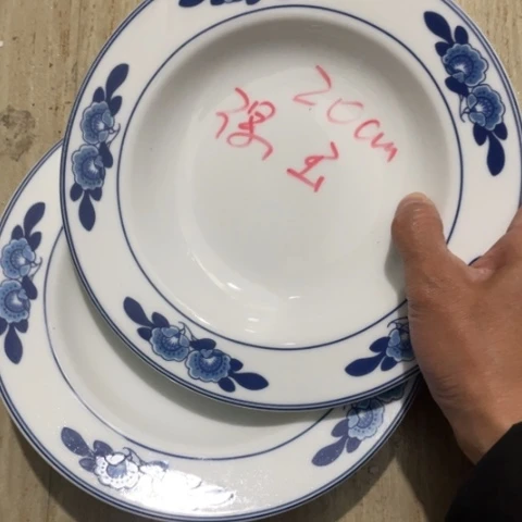 碟景德镇陶瓷8英寸深盘2个