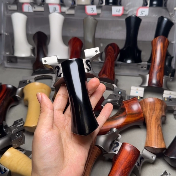 香榧木黑水牛角9025一体手柄