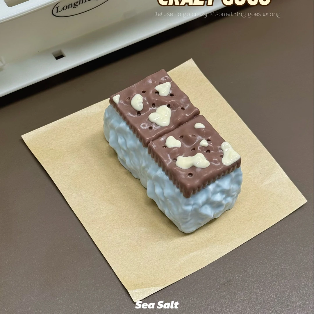 CRAZYGUGU丨Sea Salt  椰椰炼乳饼干丨手工硅胶捏捏潮流玩具