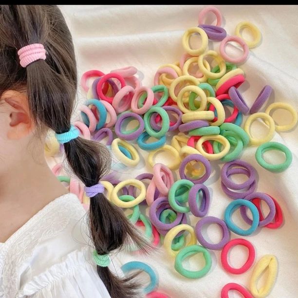 拇指圈毛巾圈儿童发圈高弹力发圈不伤发儿童毛巾圈