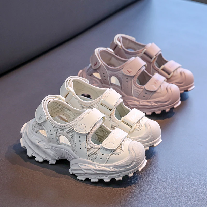 女童沙滩鞋儿童鞋子2025夏季新款防滑凉鞋软底公主鞋中大童罗马鞋