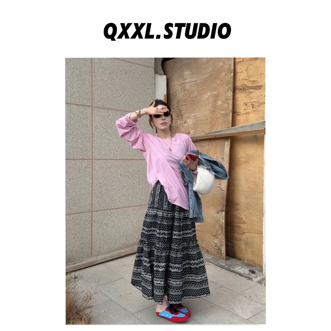 邱小小丽呀 早春T恤衫 圆领多色长袖T恤 百搭显瘦