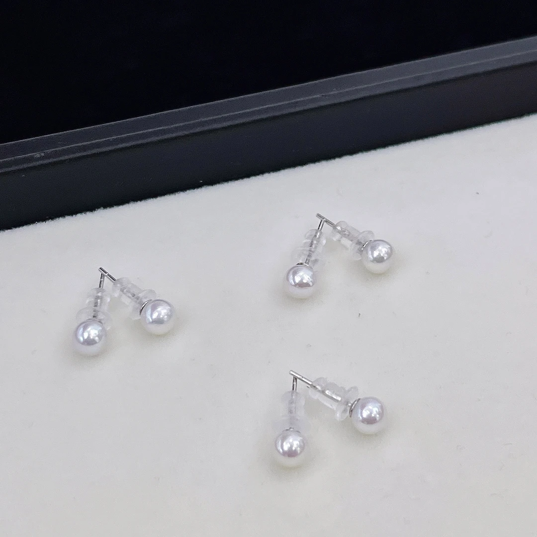 【诸暨溯源】天然淡水珍珠耳钉 约5-6mm 多样性发一件 ZXB055