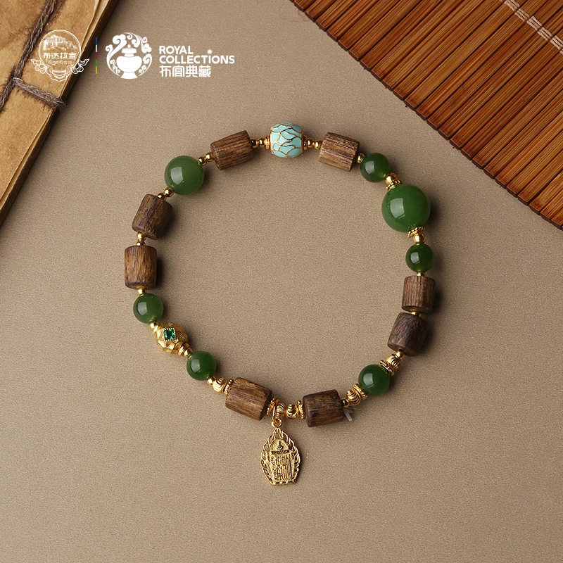 布达拉宫沉香碧玉手串文玩饰品精美佩戴小众搭配春日珠宝