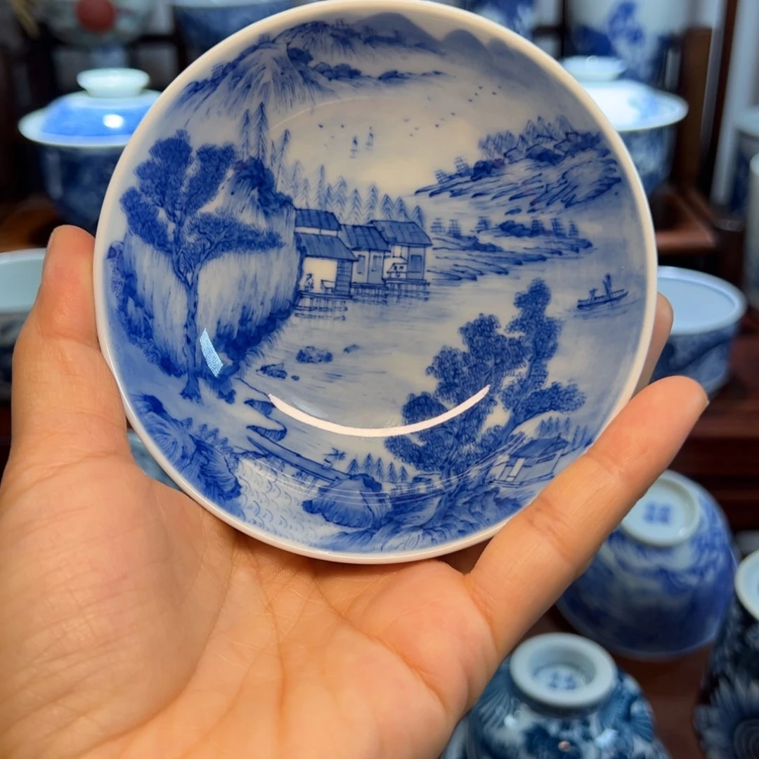 景德镇手绘山水普洱杯