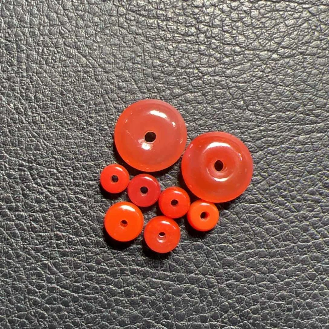 南红玛瑙平安扣隔片（特价不支持退换）未镶嵌茶**