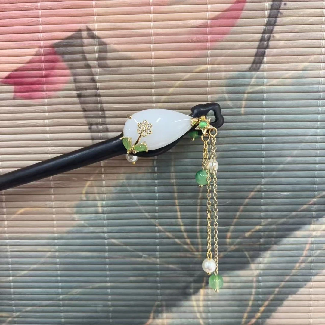 J450气质国风简约手工发簪子15公分百搭时尚发簪