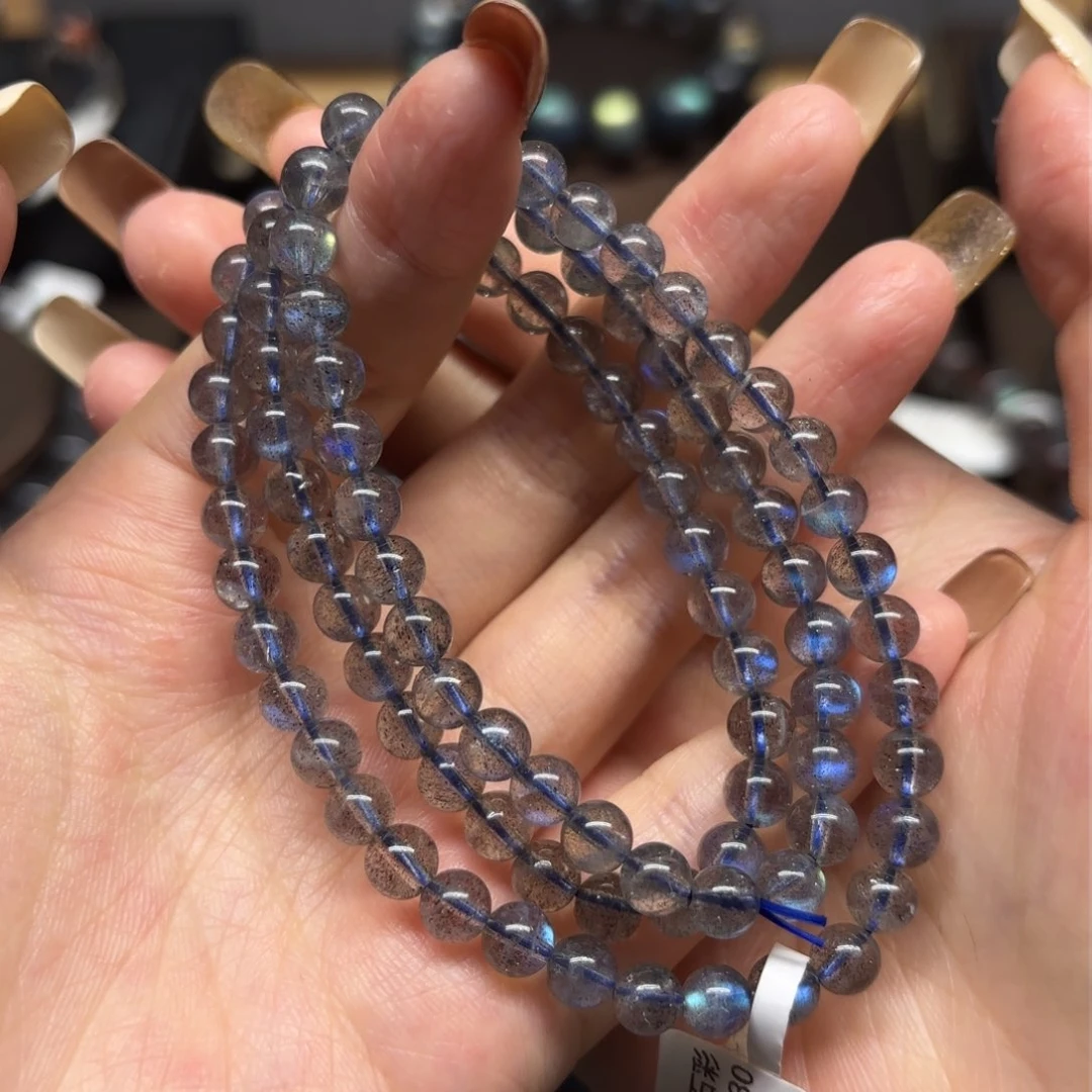 未镶嵌手链长石5.8mm左右