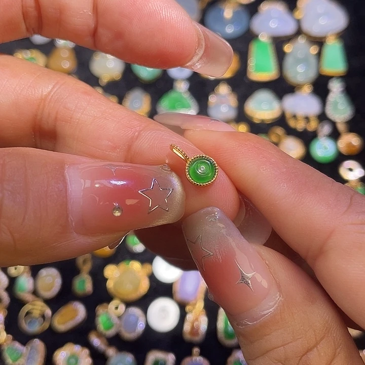 翡翠银S925镶嵌颈饰