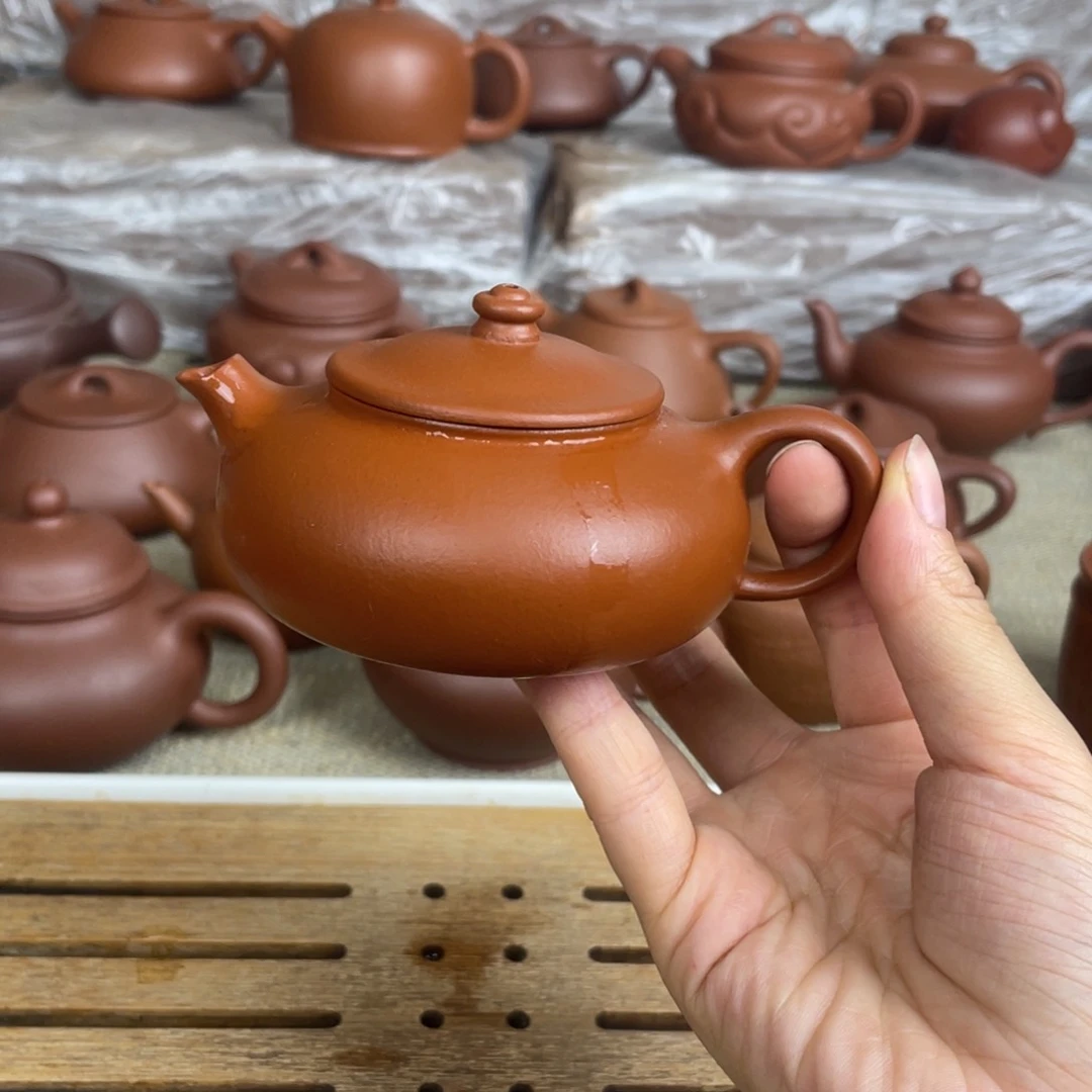 茶壶紫砂?****?寒江 朱泥 瑕