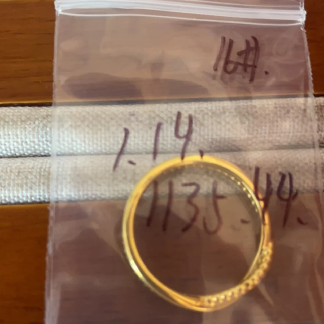 克重1.14 16号 扭节戒指 足金999